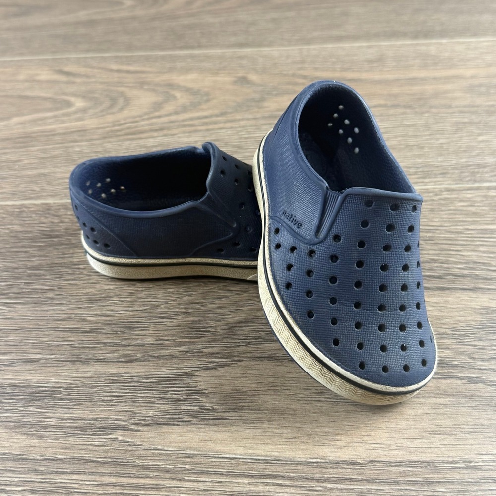 Native Shoes Miles Navy Blue Slip On EVA Water Shoes Toddler Kids Size C6